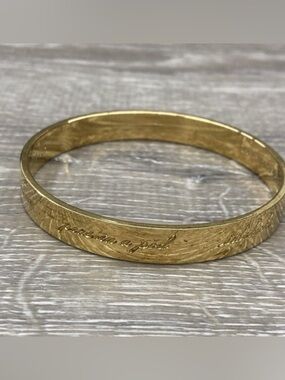 Kate Spade “Best Friend Ever” Engraved Gold Tone Bangle Bracelet